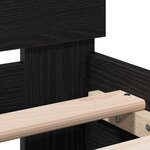 vidaXL Cadre de lit – Chêne noir  90x190 cm  en bois reconstitué.