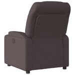 vidaXL Fauteuil inclinable électrique Marron foncé Tissu