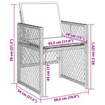 vidaXL Chaises de jardin avec coussins lot de 4 gris résine tressée
