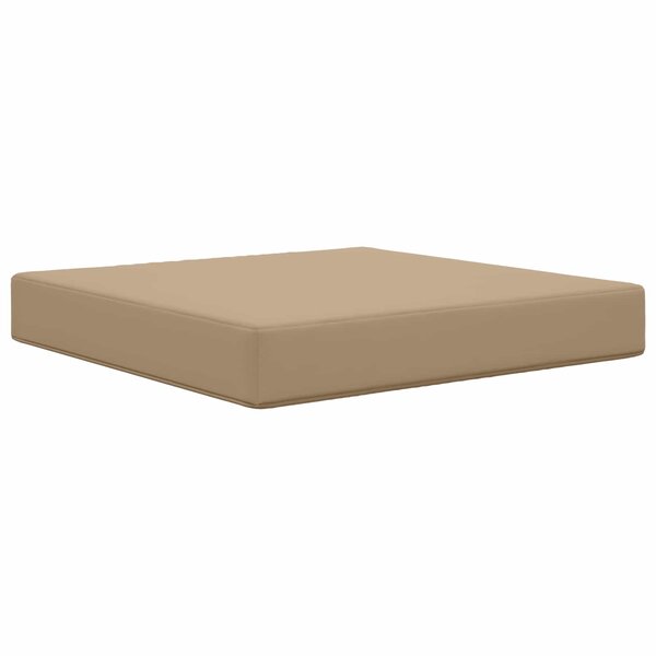 vidaXL Coussin de canapé d'extérieur Polyester Taupe 60 x 60 cm