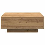vidaXL Table basse chêne artisanal 80 x 80 x 31 cm Bois d'ingénierie