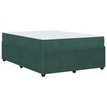 vidaXL Cadre de lit avec matelas Vert foncé 140 x 200 cm Velours