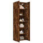vidaXL Armoire de rangement chêne fumé 70x42 5x225cm bois d'ingénierie