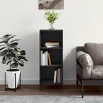 vidaXL Buffet noir 34 5x32 5x90 cm bois d'ingénierie