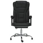 Chaise fauteuil siège pivotante de inclinable de bureau informatique étude similicuir noir 02_0024269
