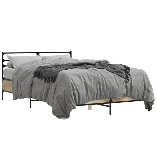 vidaXL Cadre de lit sans matelas chêne sonoma 140x190 cm