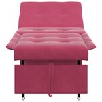 vidaXL Canapé-lit Rouge bordeaux 67 x 194 x 38 cm Velours