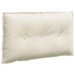 vidaXL Coussin de Dos Crème 80 x 50 cm Tissu en velours côtelé