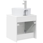 vidaXL Vanité de lavabo mural Blanc 49 5 x 44 5 x 65 cm