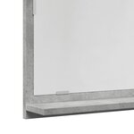vidaXL Armoire à miroir de salle de bain gris béton bois d'ingénierie