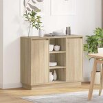 vidaXL Buffet Chêne Sonoma 90 x 32 x 75 cm Bois d'ingénierie