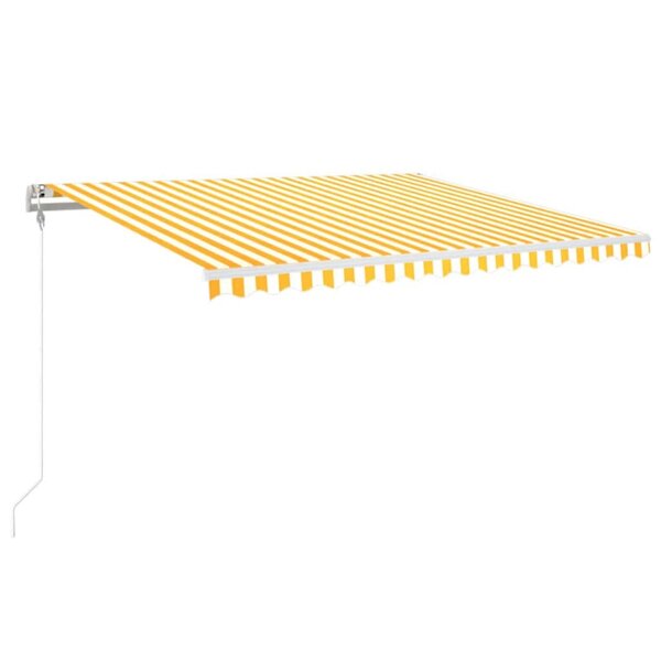 vidaXL Auvent rétractable automatique 400x350 cm Jaune et blanc