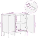 vidaXL Meuble sous Lavabo de Salle de Bain Blanc 62 x 33 x 58 cm