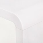 Table basse rectangulaire - Blanc laqué- Contemporain - Avec 1 étagere en verre - 120 x 60 x 40 cm - BELLA