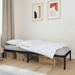 vidaXL Cadre de lit métal sans matelas noir 75x190 cm