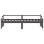 vidaXL Lit de repos 3 places sans matelas Gris foncé 90x200 cm