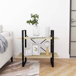 vidaXL Bibliothèque à 2 niveaux chêne sonoma bois d'ingénierie