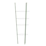 vidaXL Supports pour plantes de jardin 4 anneaux 5Pièces Vert 90 cm Acier
