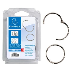 Blister De 10 Anneaux Articulés - Diamètre 38mm - X 10 - Exacompta