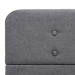 vidaXL Cadre de lit Gris clair Tissu 120 x 200 cm