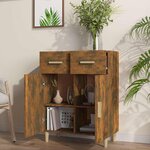 vidaXL Buffet Chêne fumé 69 5x34x89 cm Bois d'ingénierie