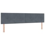 tête de lit vidaXL capitonnée gris foncé 200 cm en velours