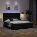 VidaXL Cadre de lit ottoman avec matelas noir 180x200cm velours