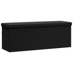 vidaXL Banc de rangement pliable noir PVC