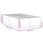 vidaXL Cadre de lit Gris clair 120x200 cm Tissu