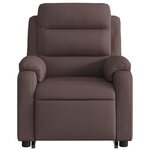 vidaXL Fauteuil inclinable marron foncé tissu