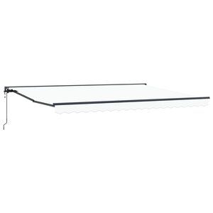 vidaXL Auvent rétractable électrique Blanc et anthracite 5 × 3 5 m