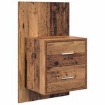 vidaXL Tête de lit avec armoire 3 Pièces Bois Ancien Bois d'ingénierie