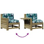 vidaXL Salon de jardin 7 Pièces avec coussins bois de pin imprégné