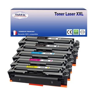 T3AZUR - Lot de 5 Toners compatibles avec Canon 046H pour Canon LBP-653Cdw  LBP-654Cx (Noir+Couleur)