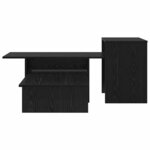 vidaXL Table console Chêne noir 91 5 x 35 x 38 5 cm Bois d'ingénierie