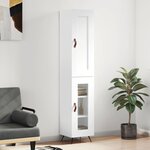 vidaXL Buffet haut Blanc 34 5x34x180 cm Bois d'ingénierie