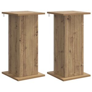 vidaXL Support de Plante 2 pièces Chêne artisanal 30 5 x 30 x 60 5 cm