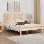 vidaXL Tête de lit murale 140x3x60 cm Bois massif de pin