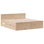 vidaXL Lit bibliothèque sans matelas 180x200 cm bois massif de pin