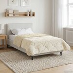 vidaXL Duvet complet toute l'année Matelassé Crème 135 x 220 cm