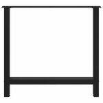 vidaXL Pieds de table à manger Noir 2 pièces 80 x (72-73) cm Acier