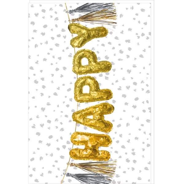 Carte Signature Happy Guirlande - 11 5 X 17cm - Draeger paris
