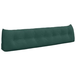 vidaXL Coussin de Dos Vert foncé 200 x 24 x 50 cm Velours