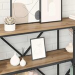 vidaXL Table console avec étagère Chêne artisanal 160 x 30 x 75 cm