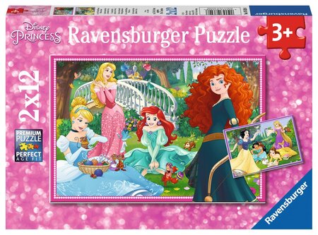 Ravensburger puzzles 2x12 pièces - dans le monde des princesses disney