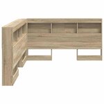 vidaXL Tête de lit de rangement Chêne sonoma 135 cm Bois d'ingénierie