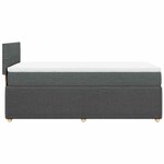 vidaXL Sommier à lattes de lit avec matelas Gris foncé 80x200 cm Tissu