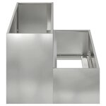 vidaXL Cache-pot de jardin Argent 100 x 60 x 45 cm Acier galvanisé