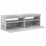 vidaXL Meubles TV avec lumières LED 2 Pièces gris béton 60x35x40 cm