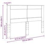 vidaXL Tête de lit Chêne fumé 150 cm Bois d'ingénierie
